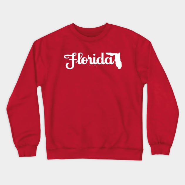 Florida - Vintage Lettering (White) Crewneck Sweatshirt by deadmansupplyco